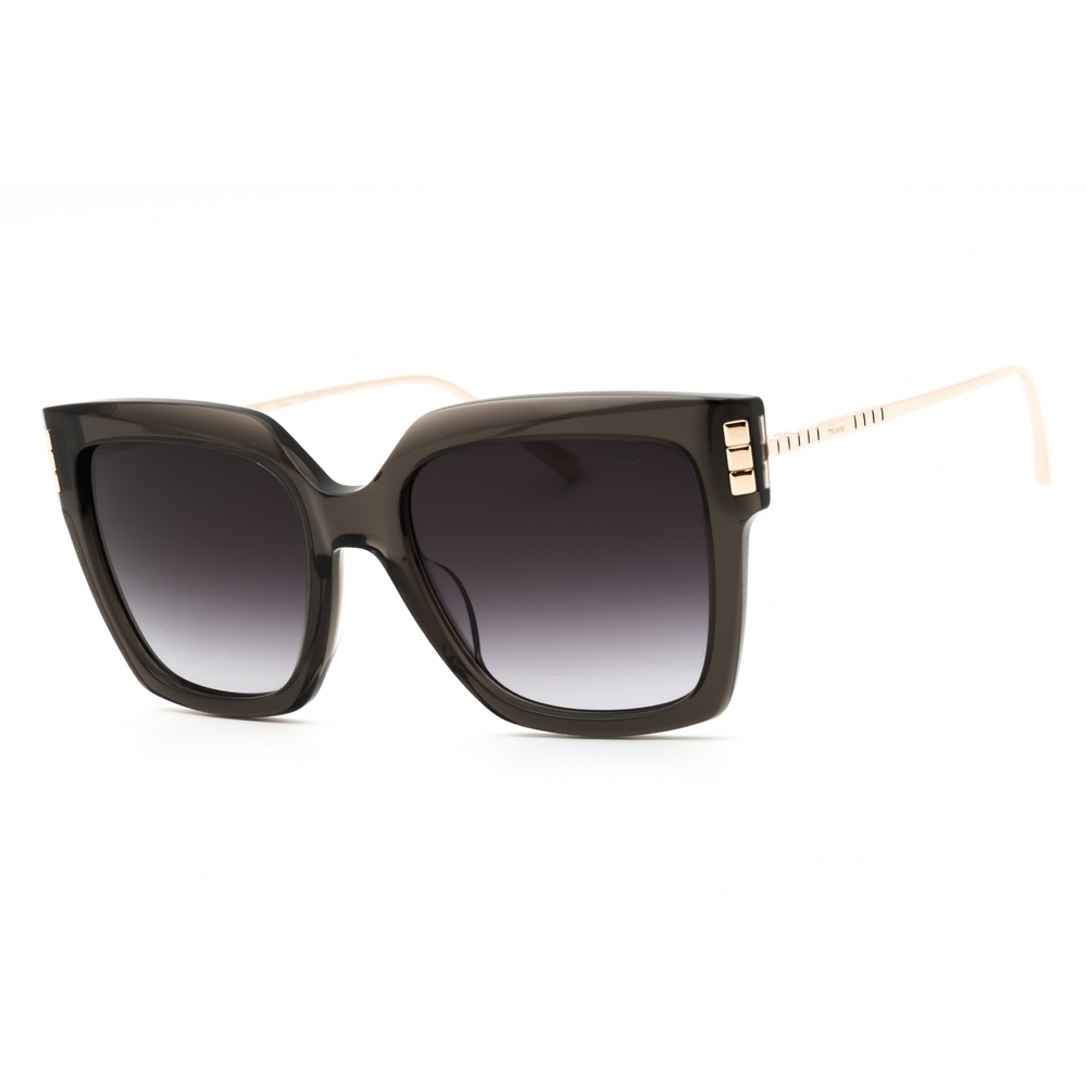 Chopard SCH353M Sunglasses 840 Grey Acetate Rectangle